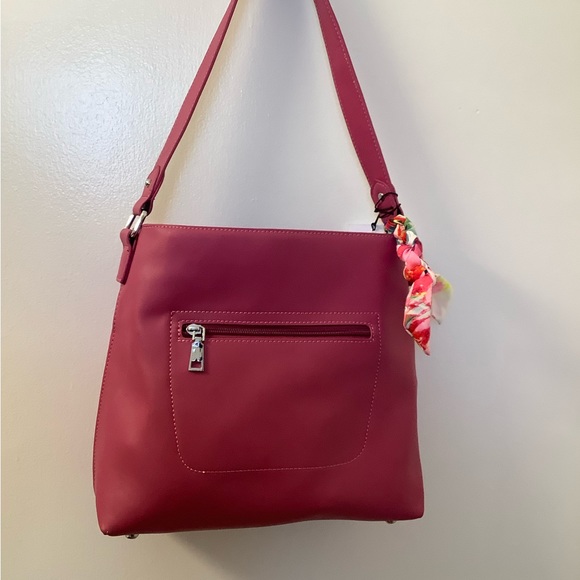 Barbie Pink Joanel Pixie Hobo Crossbody Bag Fuchsia NWT - Picture 4 of 9